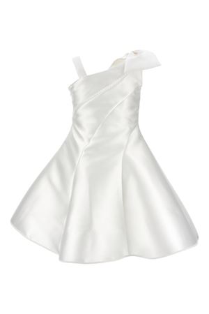 white fabric dress MONNALISA KIDS | 71G90173040001